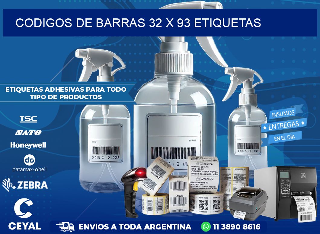 codigos de barras 32 x 93 etiquetas