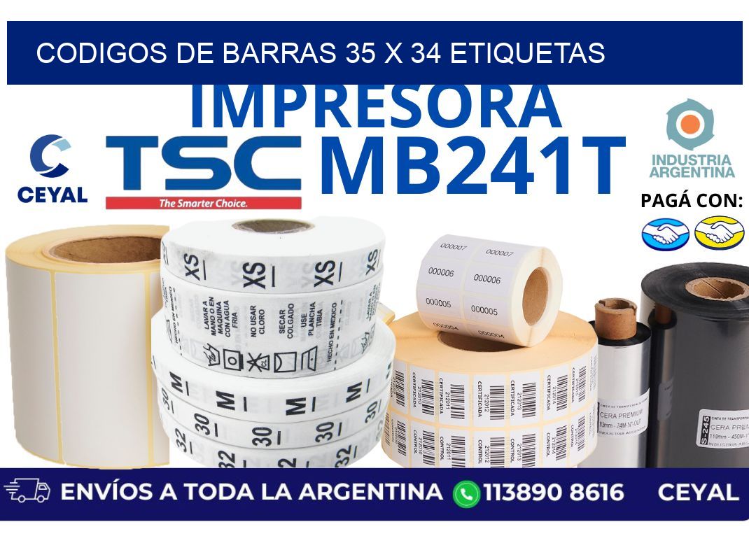 codigos de barras 35 x 34 etiquetas