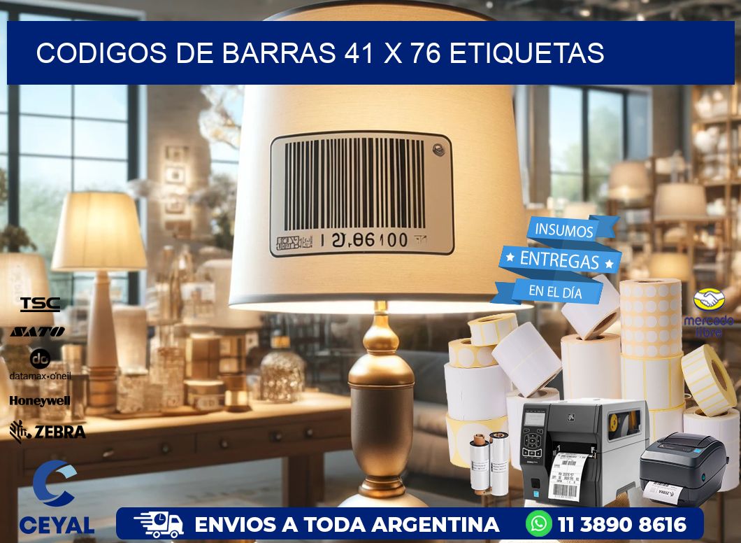 codigos de barras 41 x 76 etiquetas