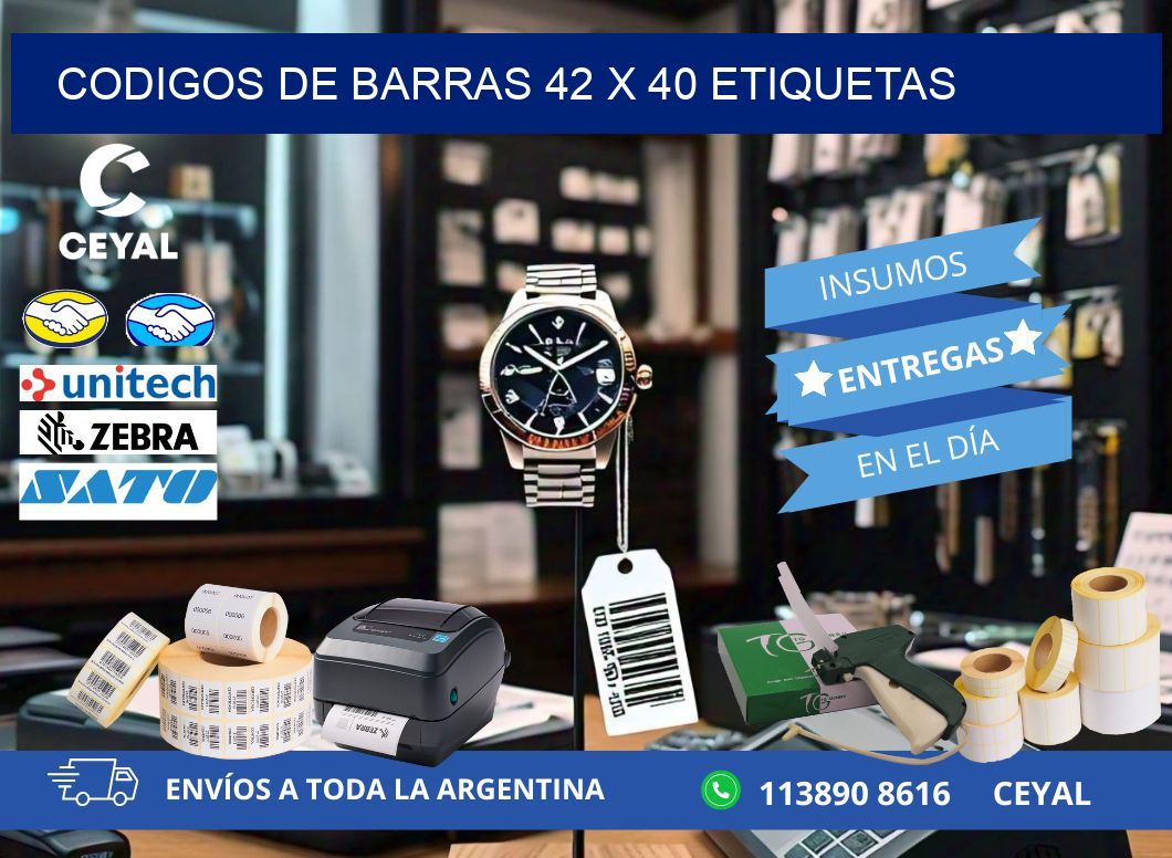 codigos de barras 42 x 40 etiquetas