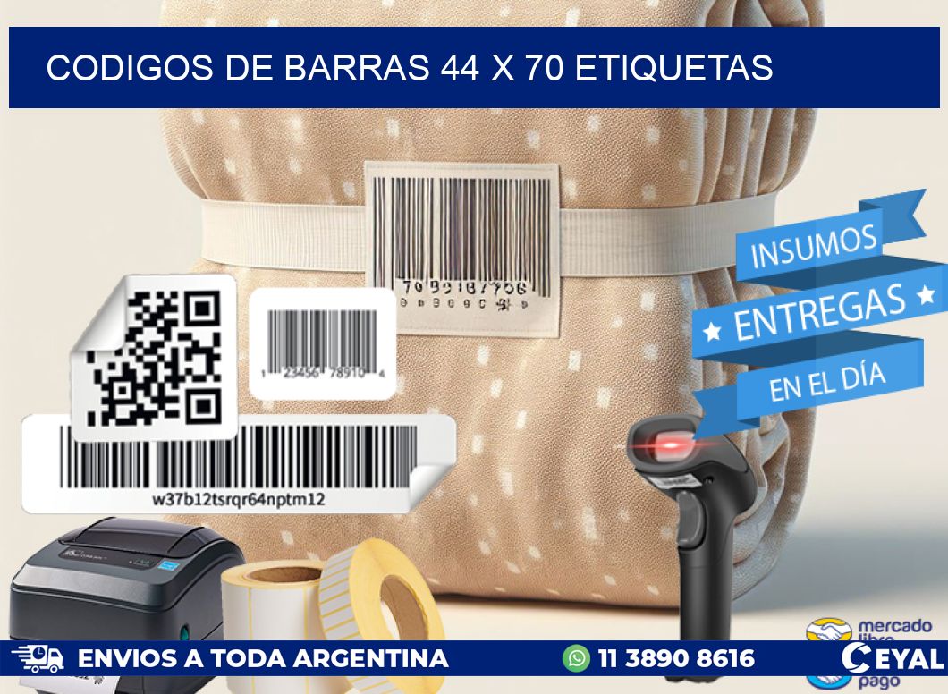 codigos de barras 44 x 70 etiquetas