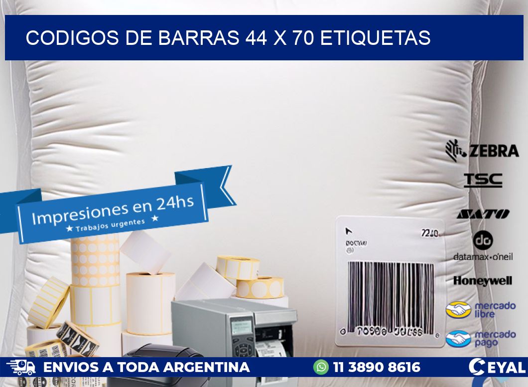 codigos de barras 44 x 70 etiquetas