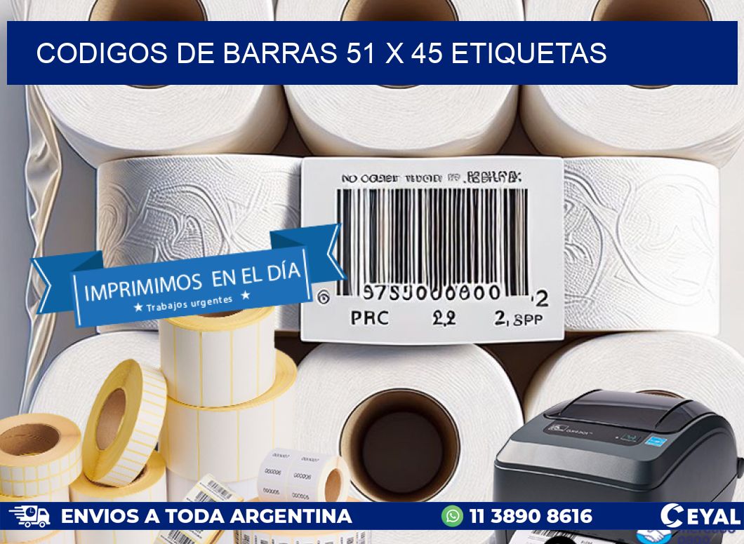codigos de barras 51 x 45 etiquetas
