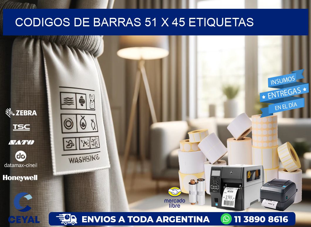 codigos de barras 51 x 45 etiquetas