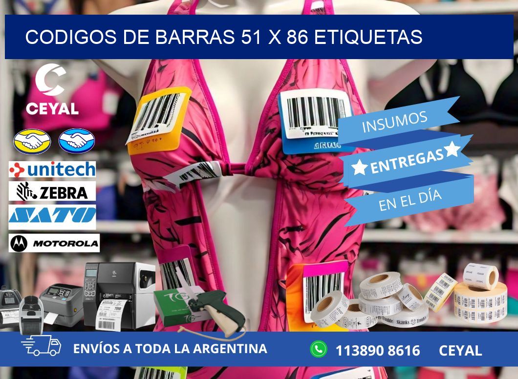 codigos de barras 51 x 86 etiquetas