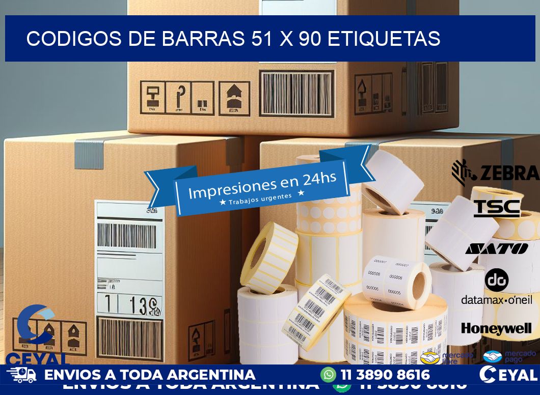 codigos de barras 51 x 90 etiquetas