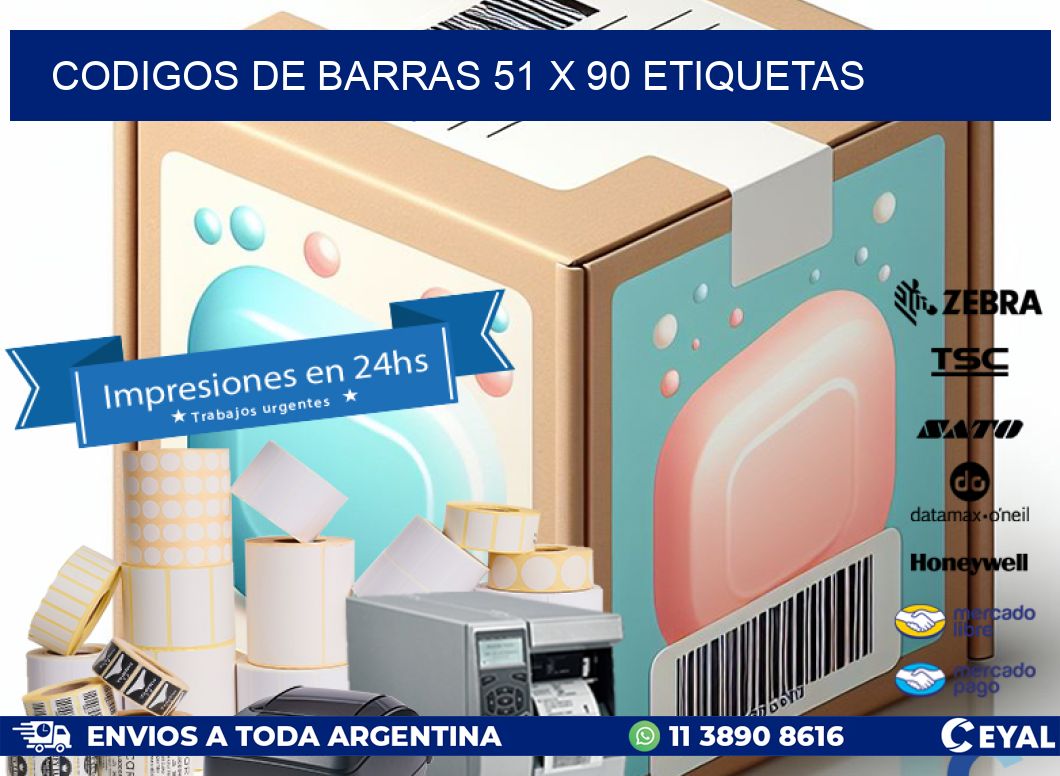 codigos de barras 51 x 90 etiquetas