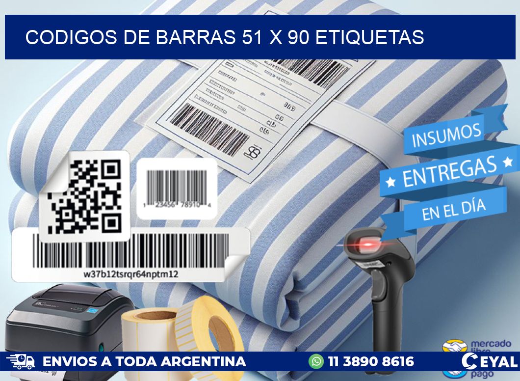 codigos de barras 51 x 90 etiquetas