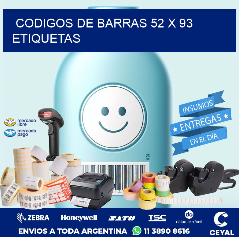 codigos de barras 52 x 93 etiquetas