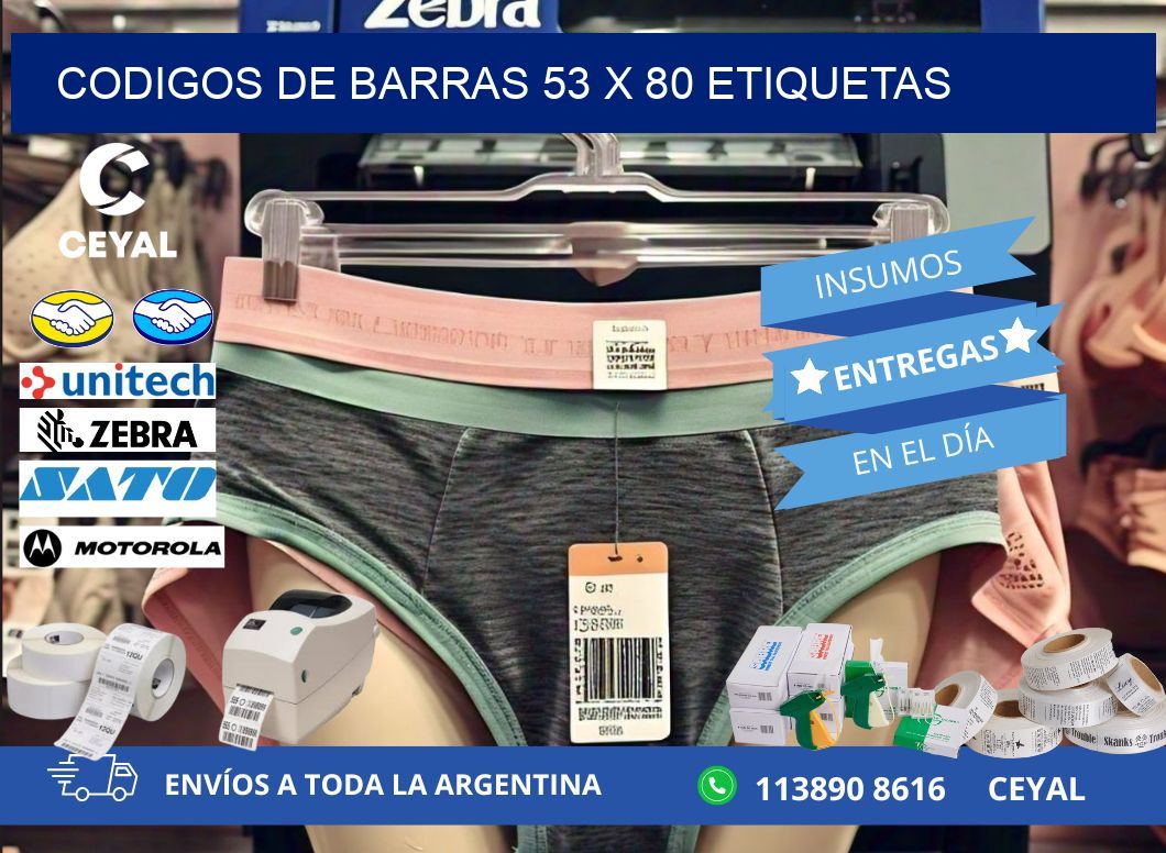 codigos de barras 53 x 80 etiquetas