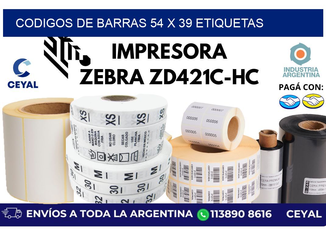 codigos de barras 54 x 39 etiquetas