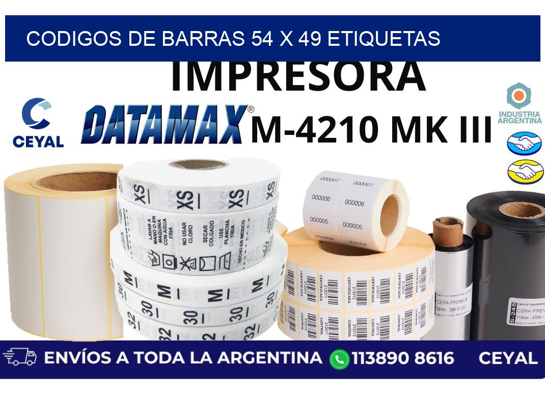 codigos de barras 54 x 49 etiquetas