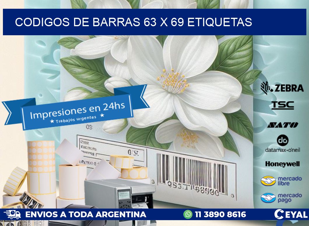 codigos de barras 63 x 69 etiquetas