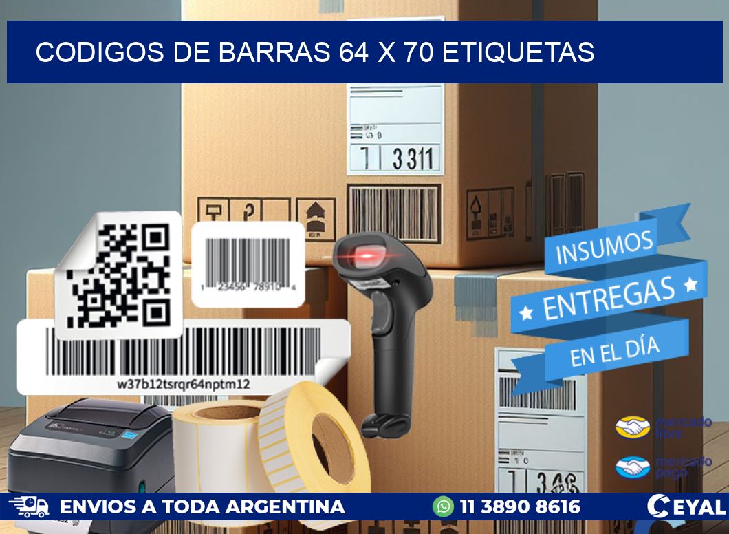 codigos de barras 64 x 70 etiquetas