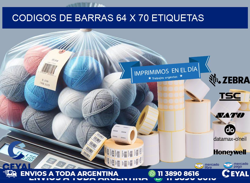 codigos de barras 64 x 70 etiquetas