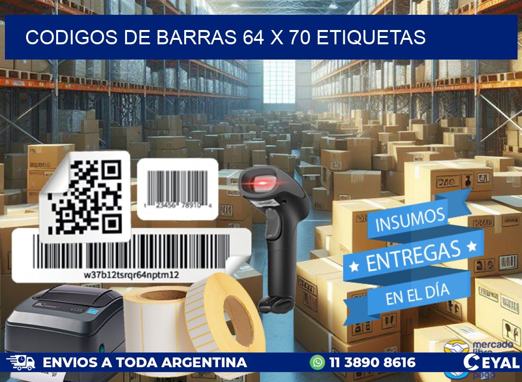 codigos de barras 64 x 70 etiquetas