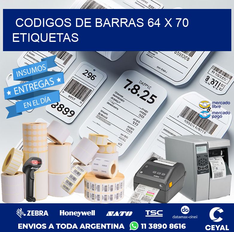 codigos de barras 64 x 70 etiquetas