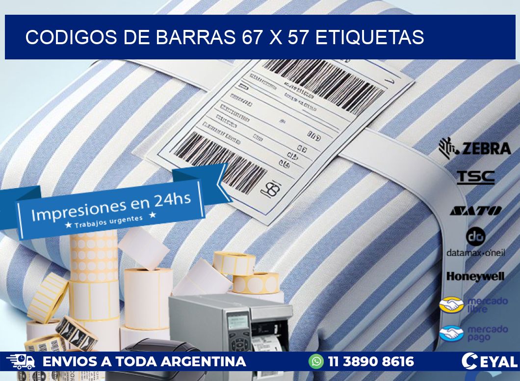 codigos de barras 67 x 57 etiquetas