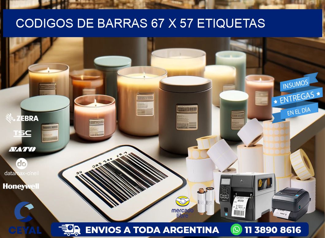 codigos de barras 67 x 57 etiquetas