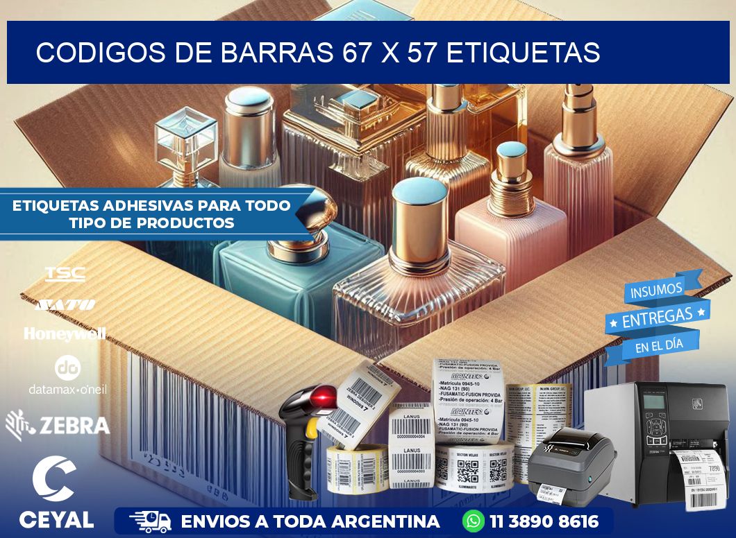 codigos de barras 67 x 57 etiquetas