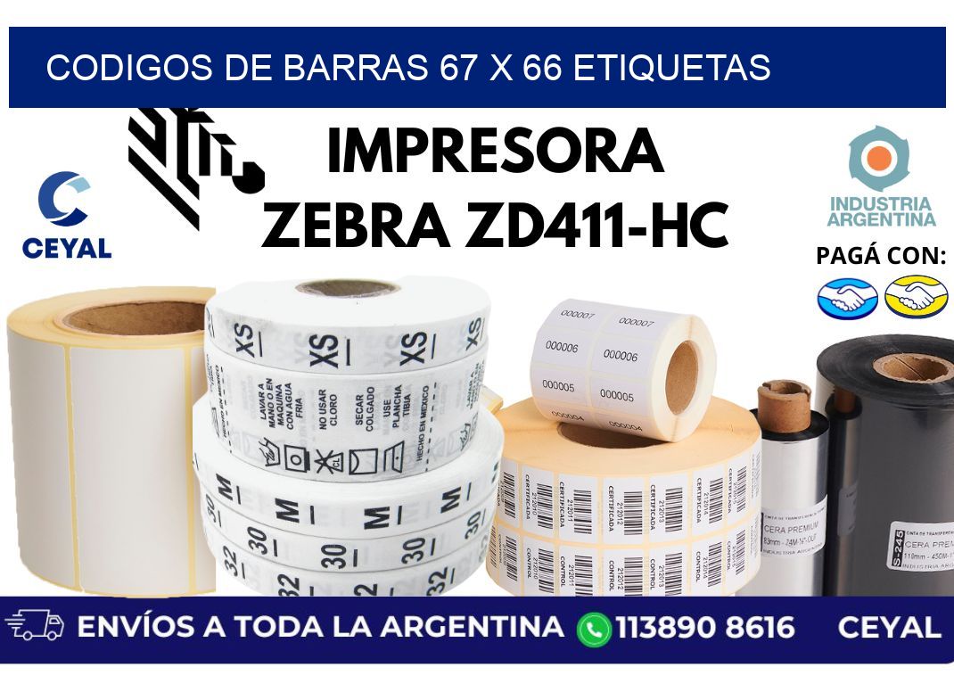 codigos de barras 67 x 66 etiquetas