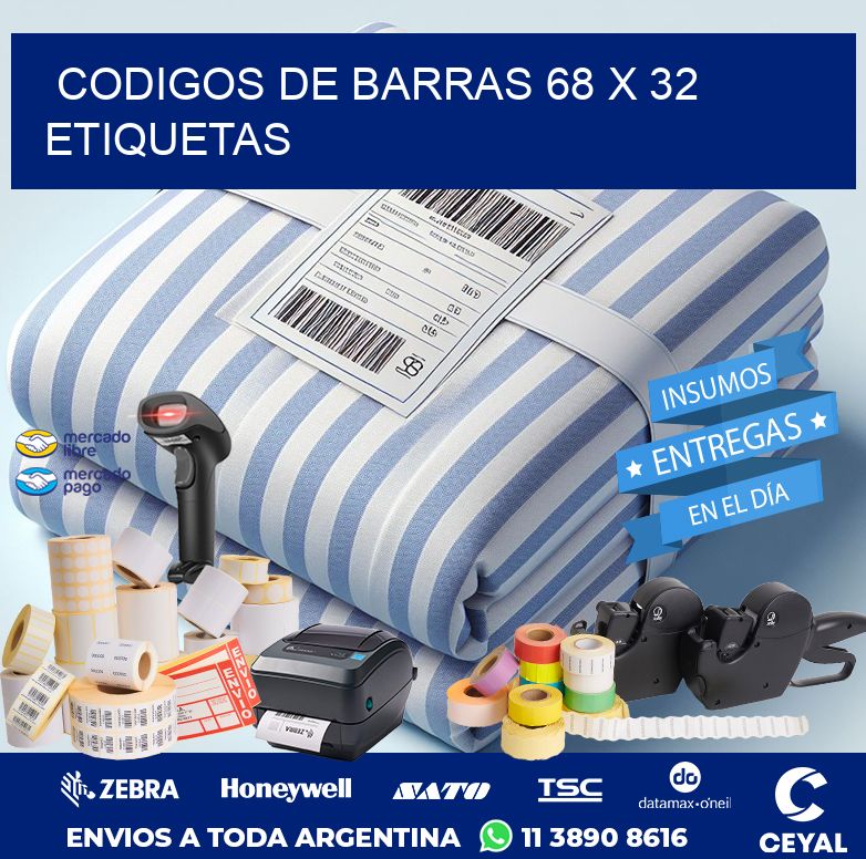 codigos de barras 68 x 32 etiquetas