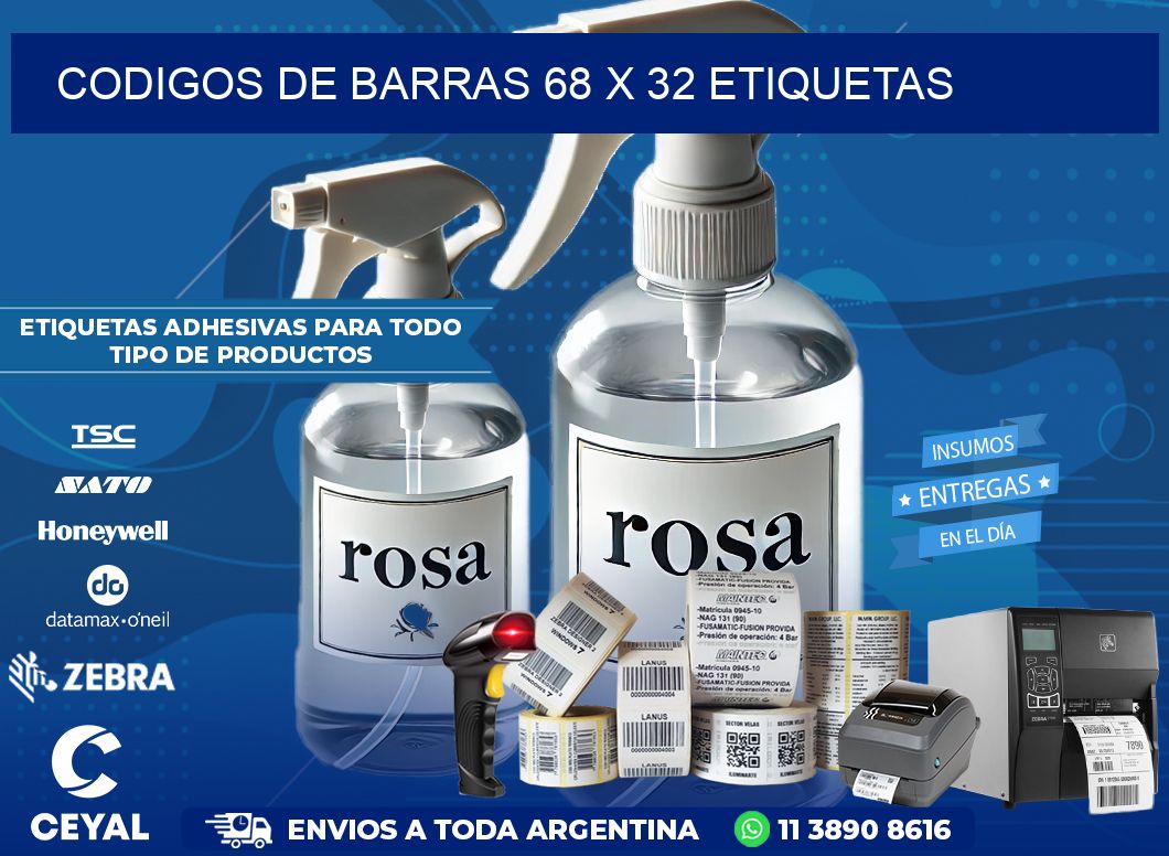 codigos de barras 68 x 32 etiquetas