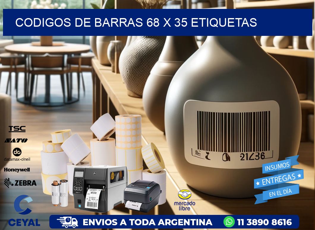 codigos de barras 68 x 35 etiquetas