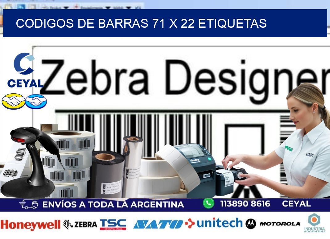 codigos de barras 71 x 22 etiquetas