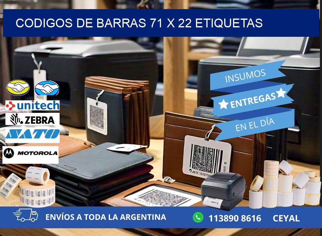 codigos de barras 71 x 22 etiquetas