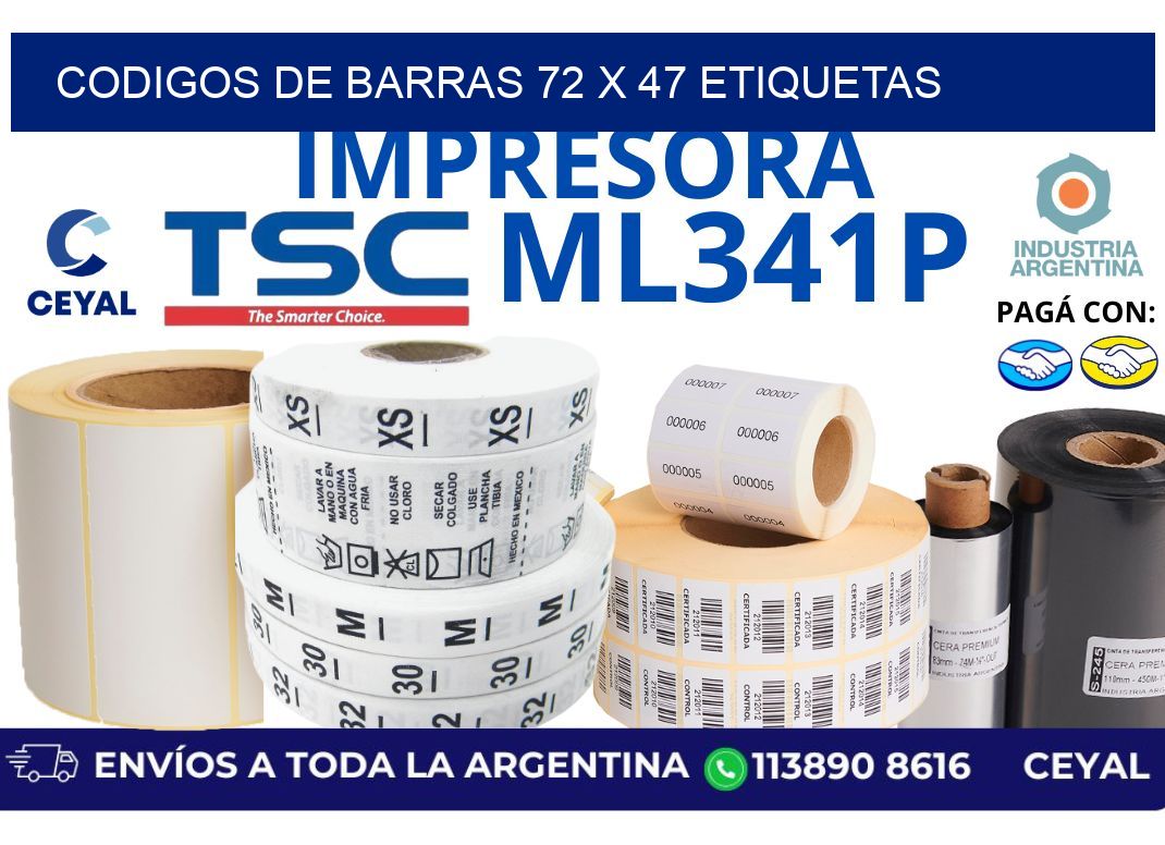 codigos de barras 72 x 47 etiquetas