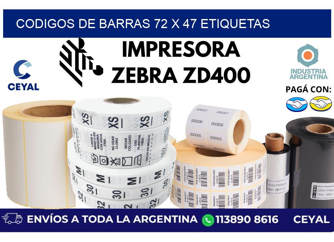 codigos de barras 72 x 47 etiquetas