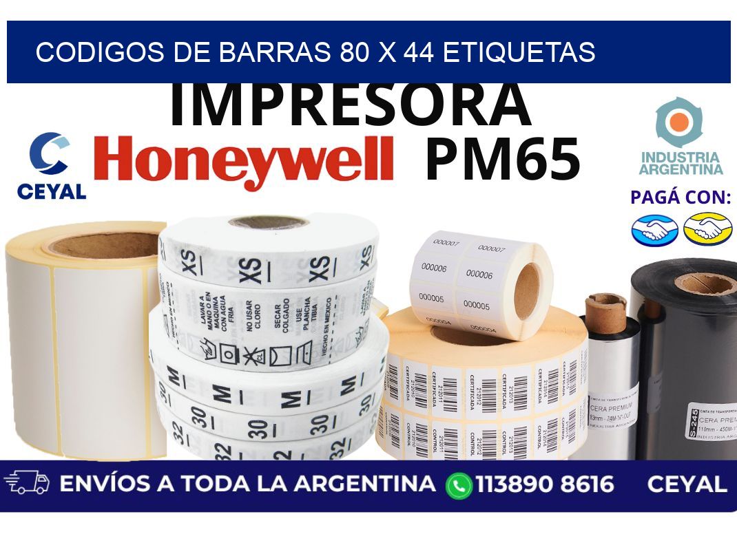 codigos de barras 80 x 44 etiquetas