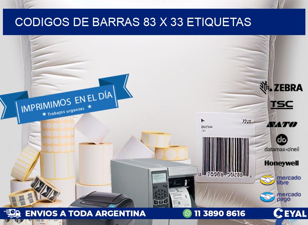 codigos de barras 83 x 33 etiquetas