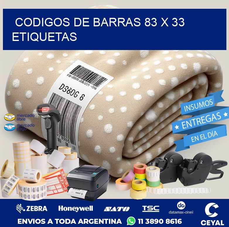 codigos de barras 83 x 33 etiquetas