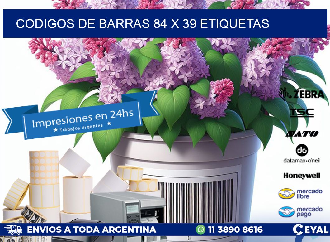 codigos de barras 84 x 39 etiquetas