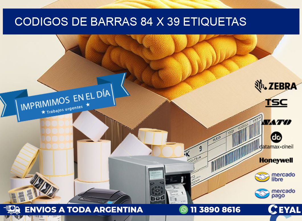 codigos de barras 84 x 39 etiquetas