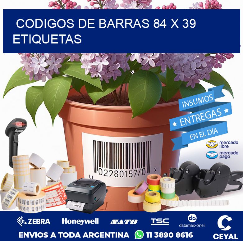 codigos de barras 84 x 39 etiquetas
