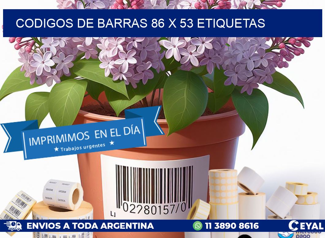 codigos de barras 86 x 53 etiquetas