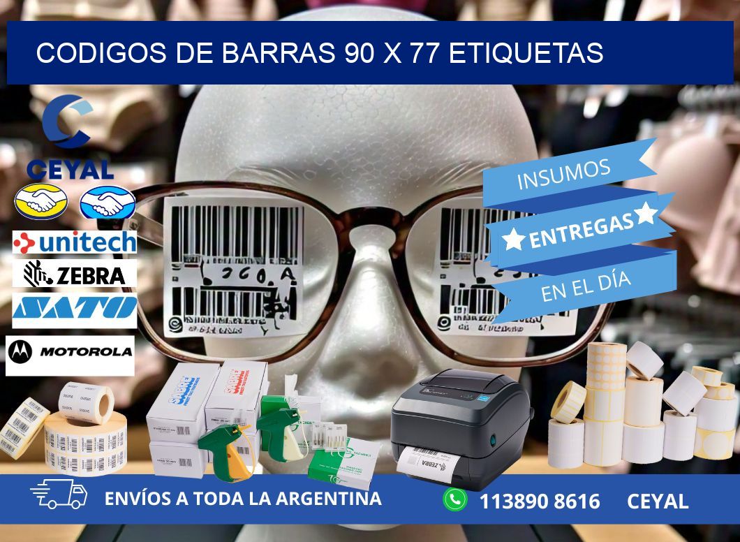 codigos de barras 90 x 77 etiquetas