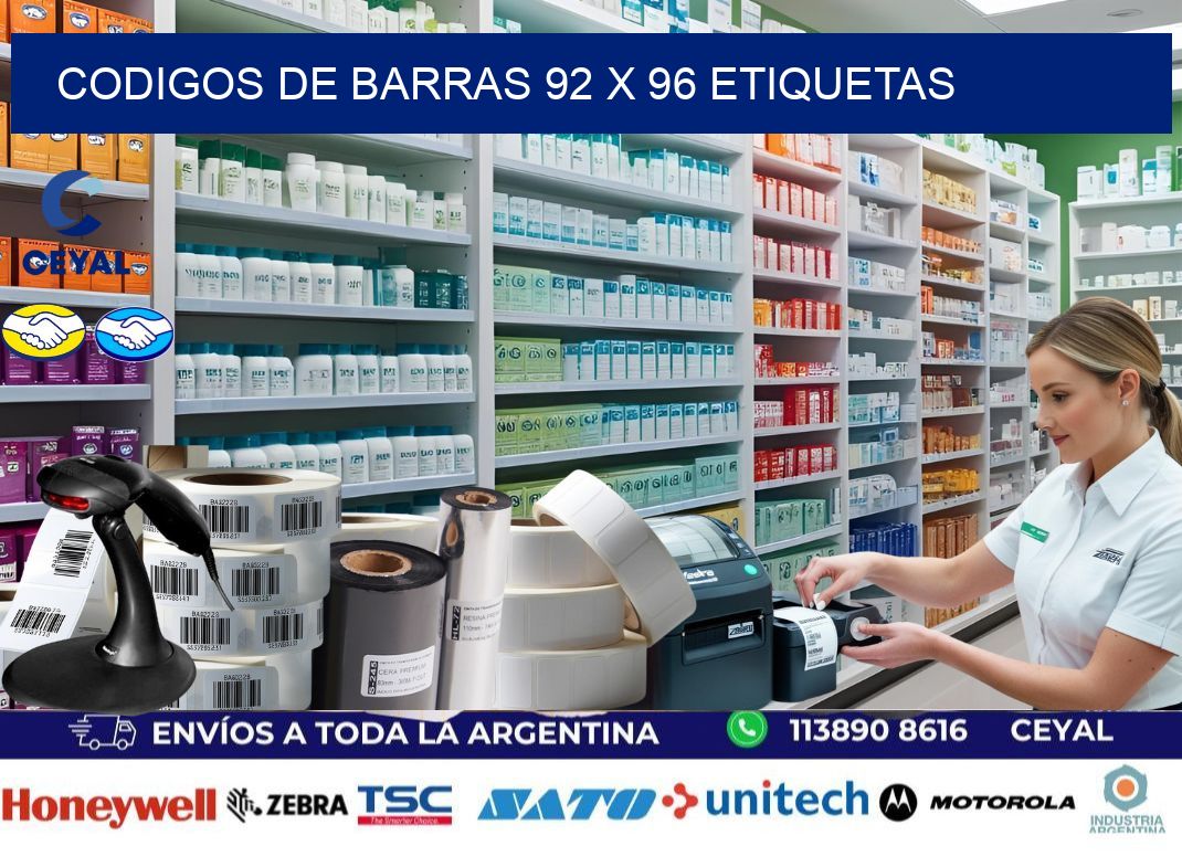 codigos de barras 92 x 96 etiquetas