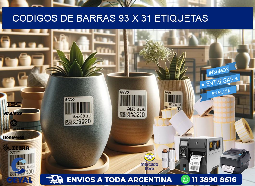 codigos de barras 93 x 31 etiquetas