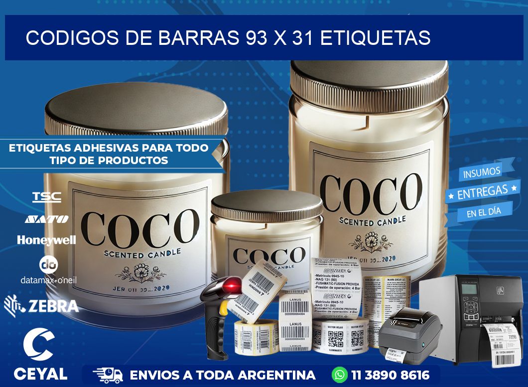 codigos de barras 93 x 31 etiquetas