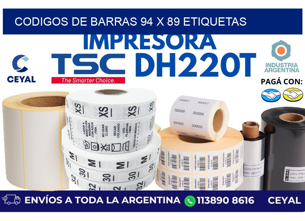 codigos de barras 94 x 89 etiquetas