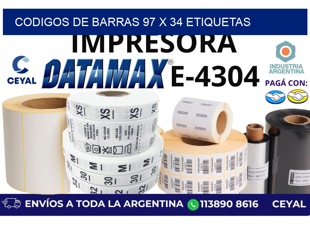codigos de barras 97 x 34 etiquetas