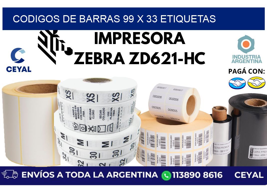 codigos de barras 99 x 33 etiquetas