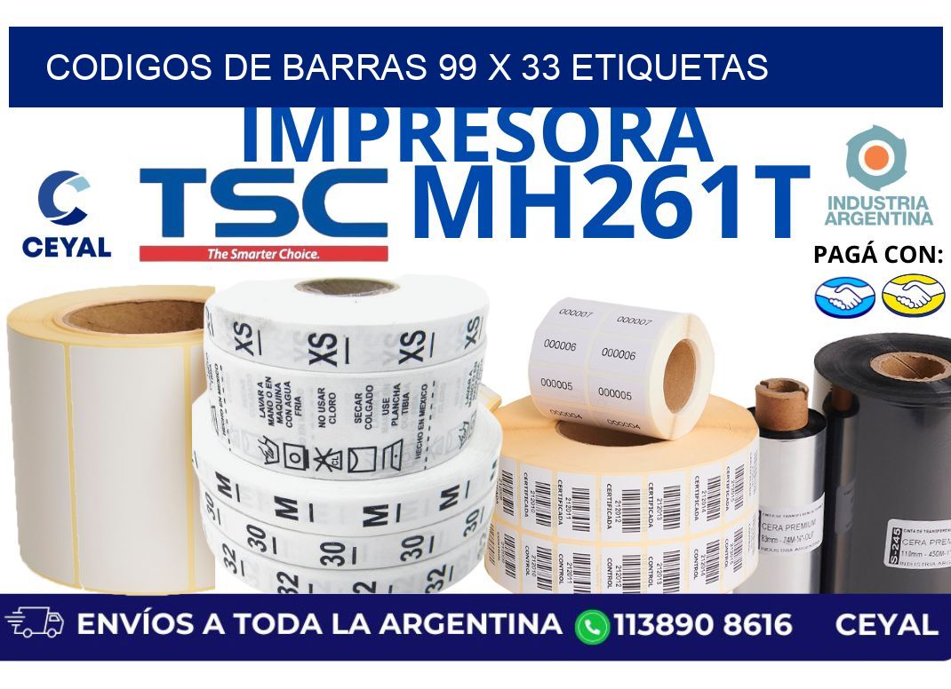 codigos de barras 99 x 33 etiquetas