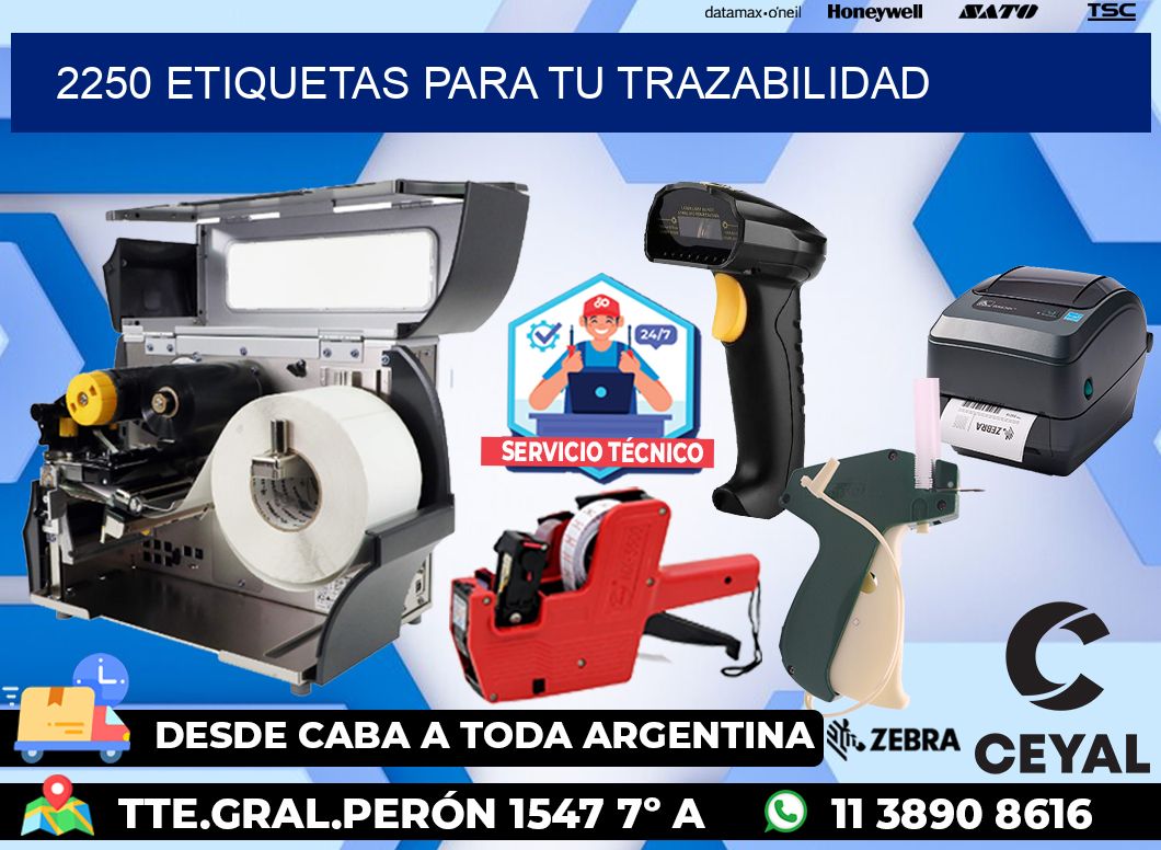 2250 etiquetas para tu trazabilidad