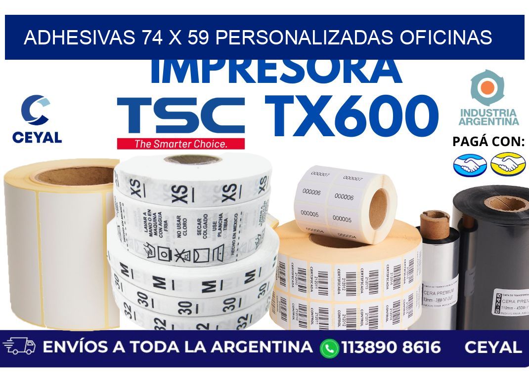 adhesivas 74 x 59 personalizadas oficinas