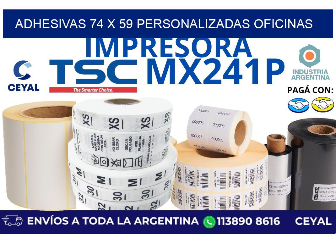 adhesivas 74 x 59 personalizadas oficinas